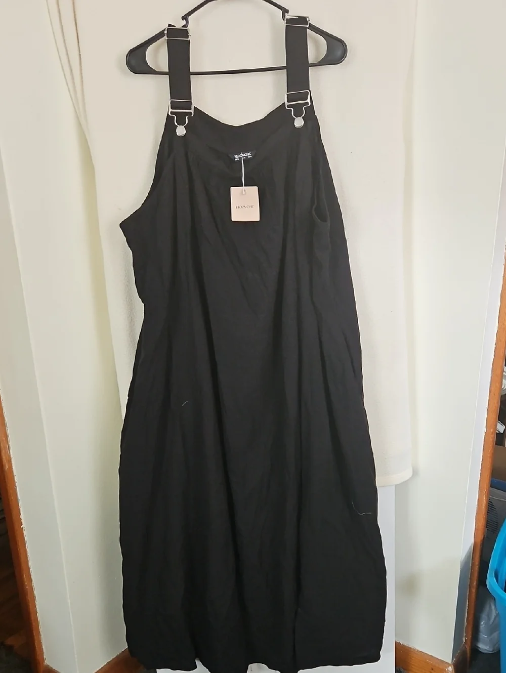 BloomChic Black Maxi Dress with Adjustable Buckle Straps - Picture 1 of 3
